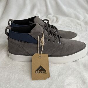 Men’s Ridgemont Outfitters Mesa II Hiking Shoes Charcoal Blue Size 6 Oiled Suede